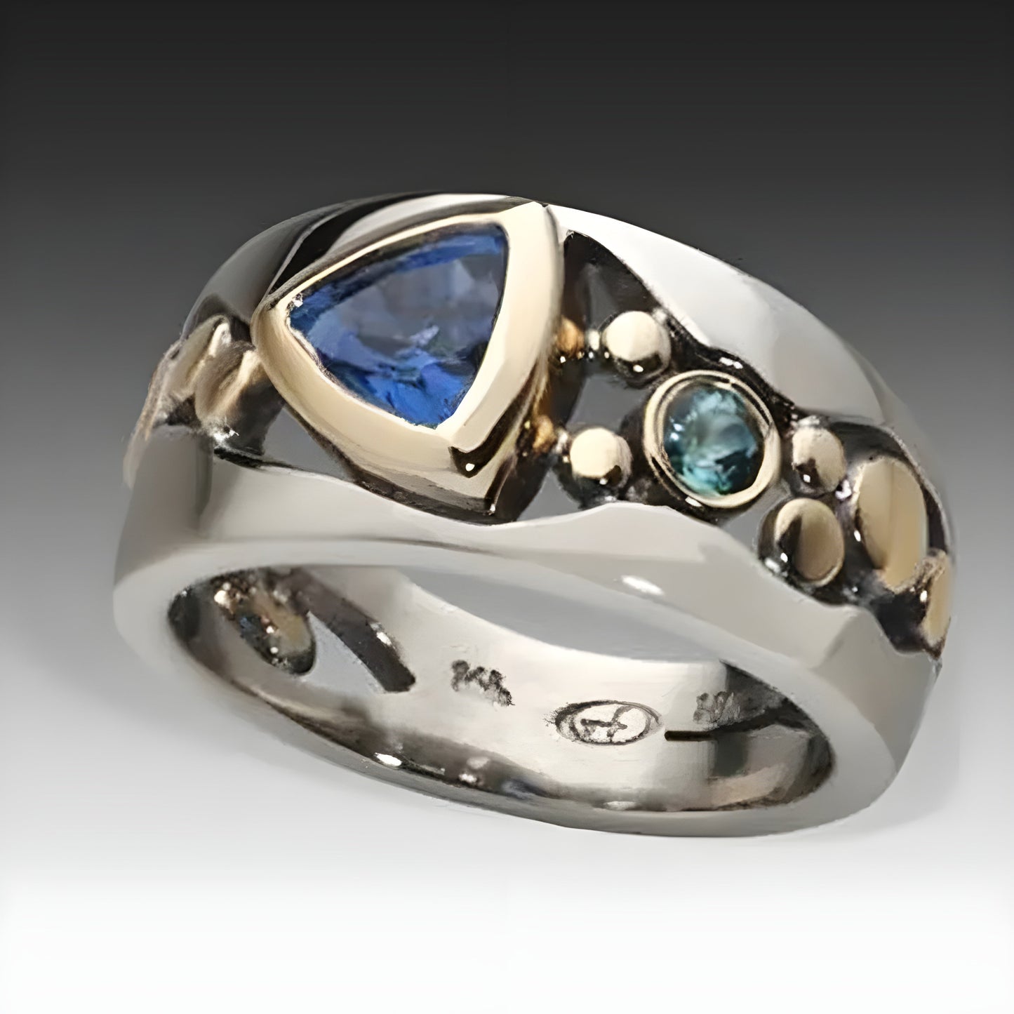 Vintage Blue Crystal Ring