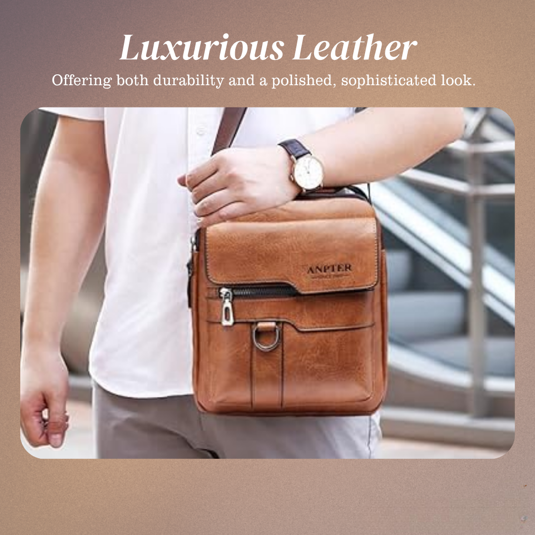 Andrew - Strakke Messenger Schoudertas met Moderne Functionaliteit