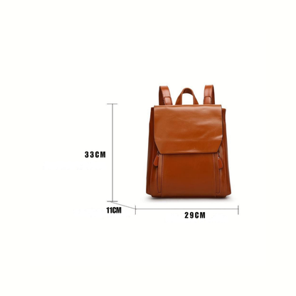 Lina | Both hands free — Leather Backpack for Work