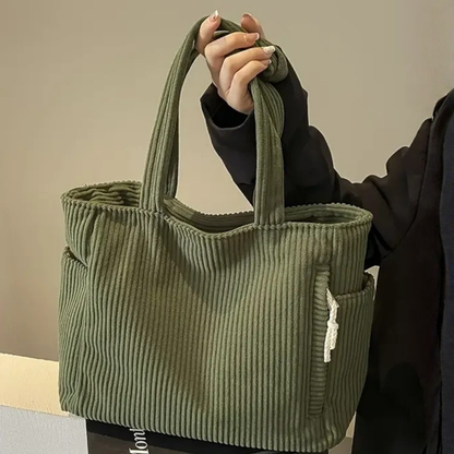 Sienna | Spacious and eye-catching — Leather Tote with Cord Detail