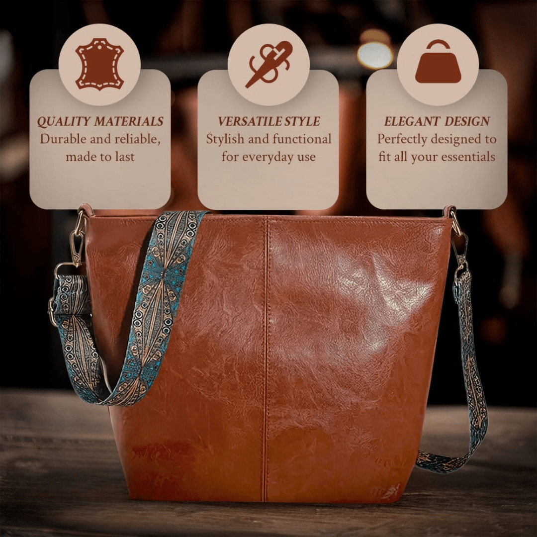Chelsey | Spacious and organised — Leather Work Bag with compartments