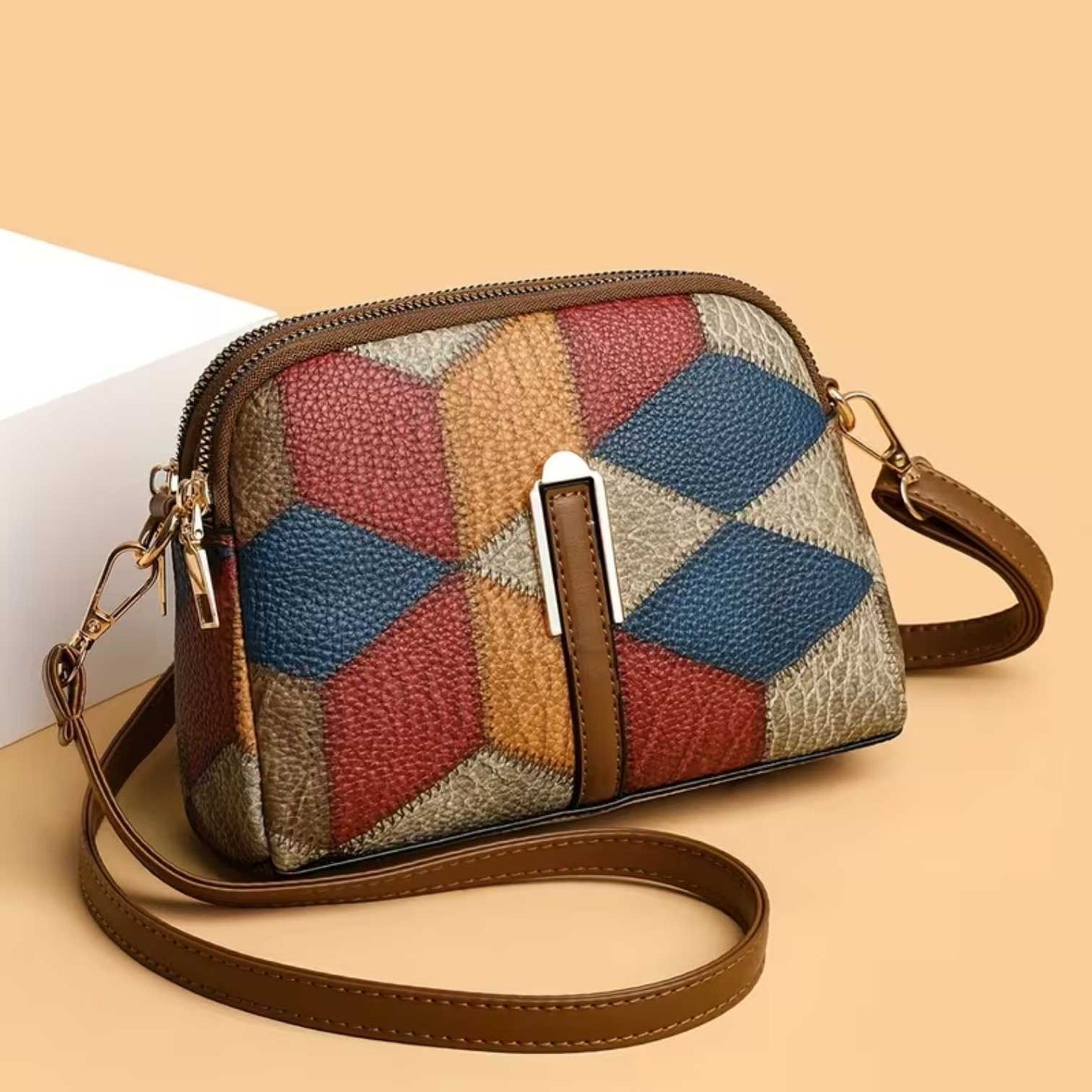 Sofia | Eye-catching and unique — Leather Mini Bag with Colour