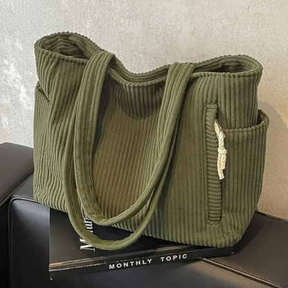 Sienna | Spacious and eye-catching — Leather Tote with Cord Detail