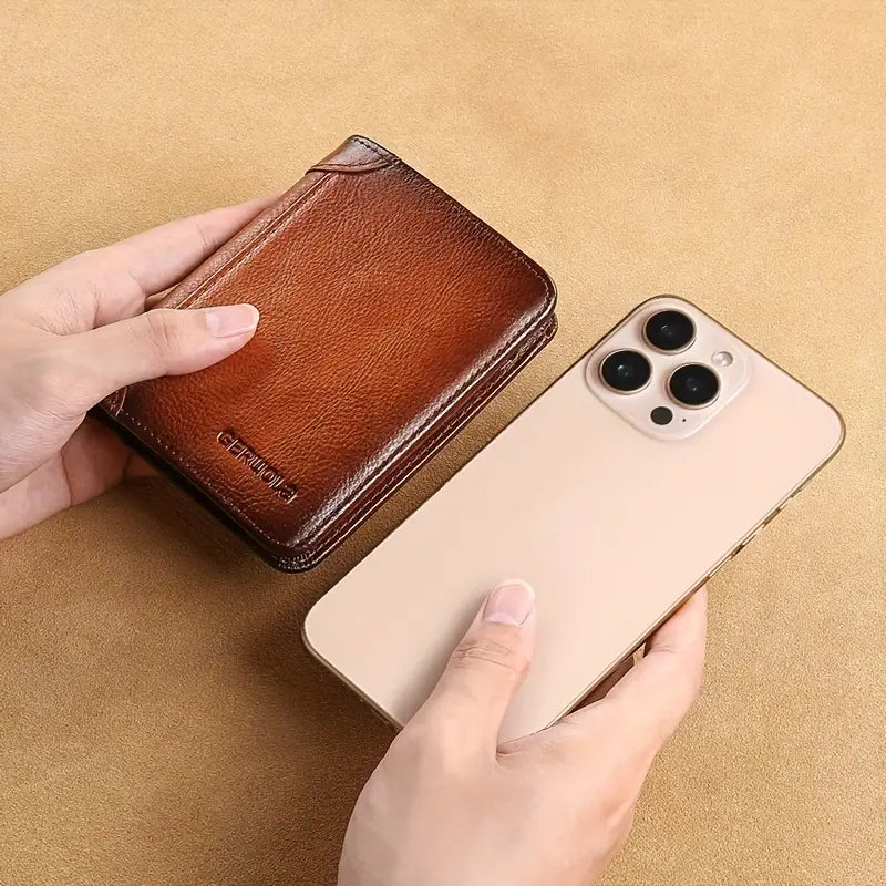 Richard | Leather wallet made of Genuine Leather with RFID protection