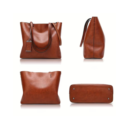 Mira | Laptop with you, hands free — Spacious Leather Tote