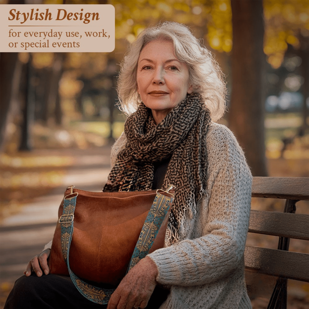 Chelsey | Spacious and organised — Leather Work Bag with compartments