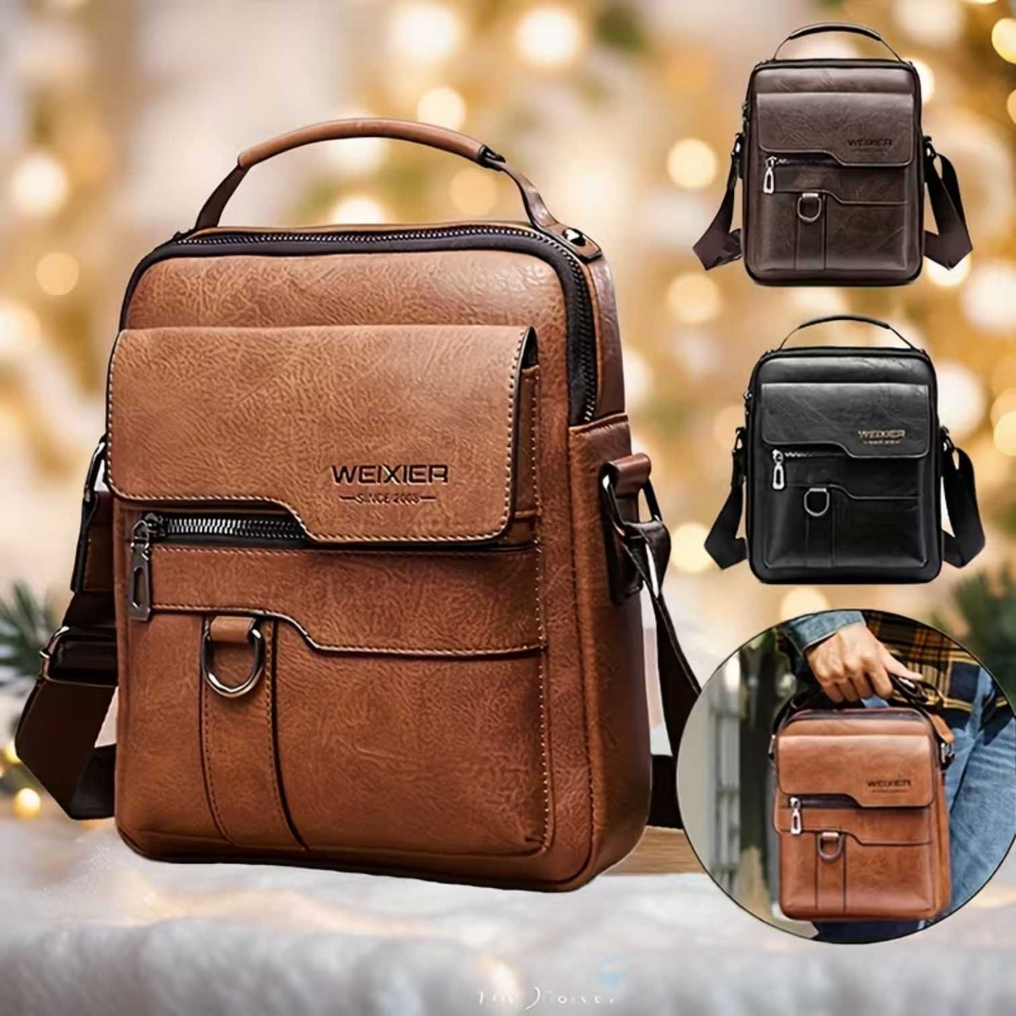 Milan | Sturdy shoulder bag made of Genuine Leather