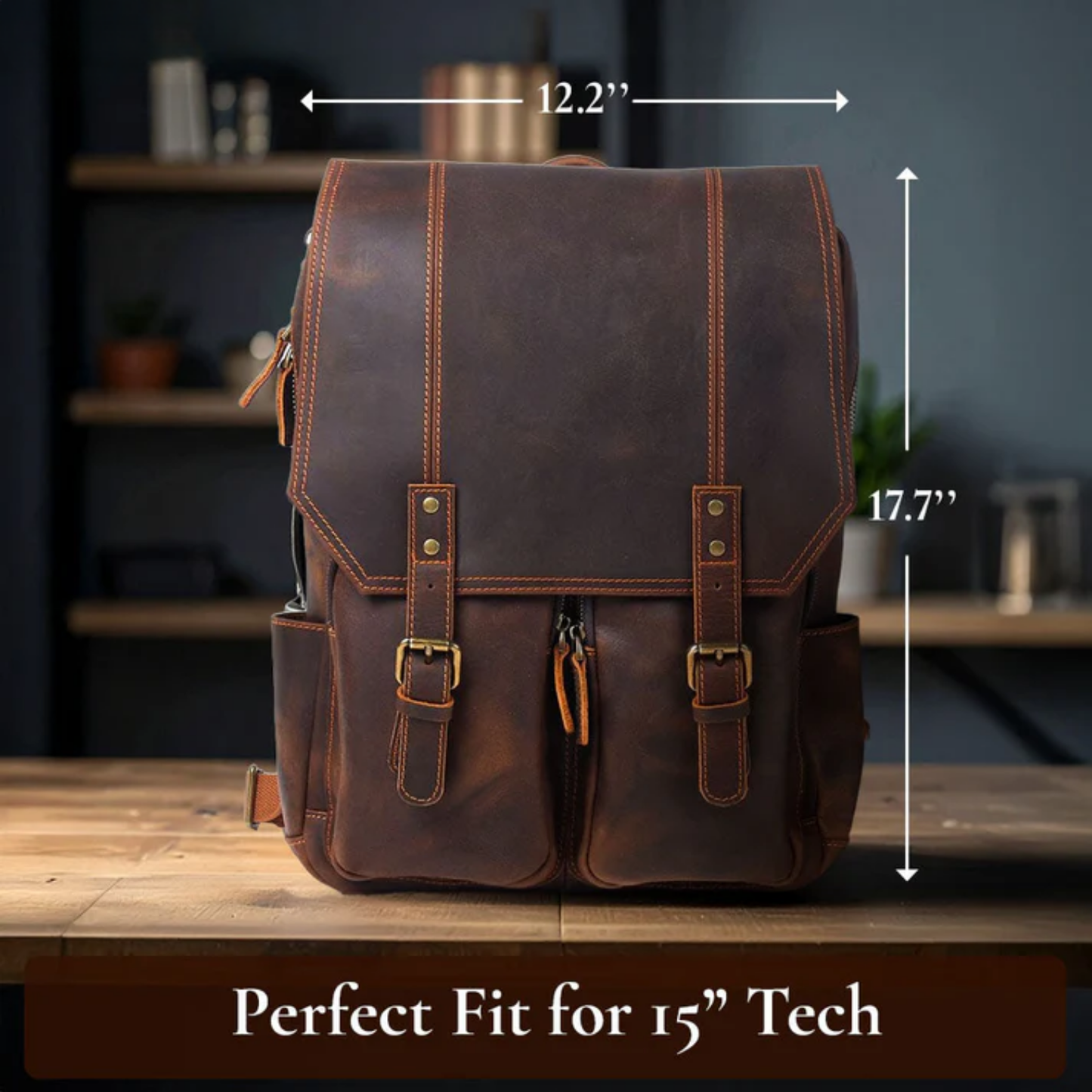 Robert | Sturdy travel backpack made of Genuine Leather