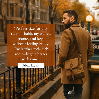 William | Compact bag made of Genuine Leather for everyday use