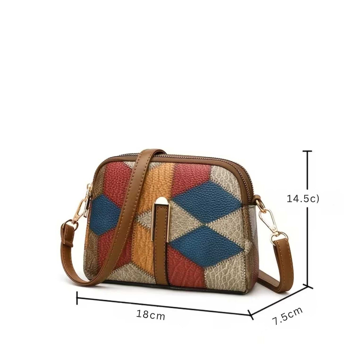 Sofia | Eye-catching and unique — Leather Mini Bag with Colour