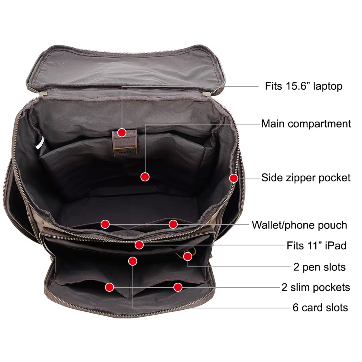 Nicholas | Laptop backpack made of Genuine Leather