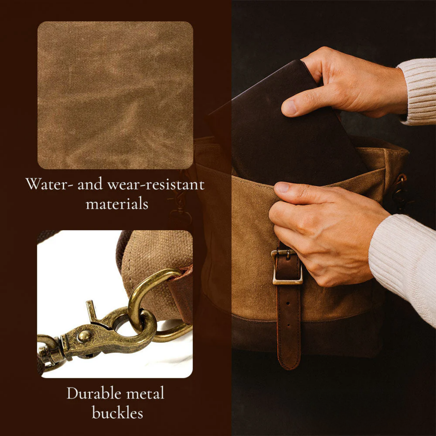 William | Compact bag made of Genuine Leather for everyday use
