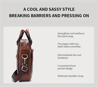 Tyler | Spacious bag made of Genuine Leather for work