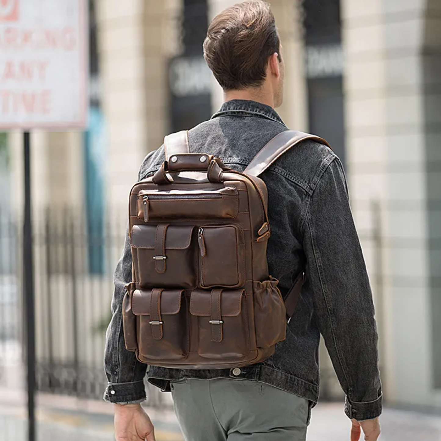 Kevin | Genuine Leather Laptop Backpack