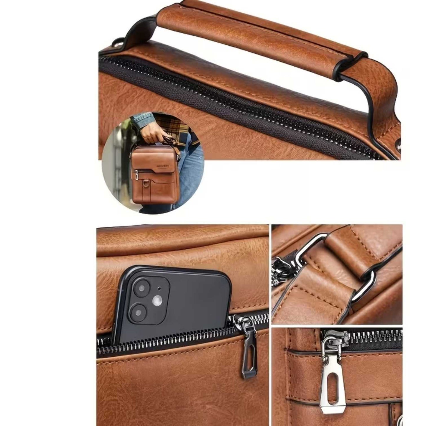 Milan | Sturdy shoulder bag made of Genuine Leather