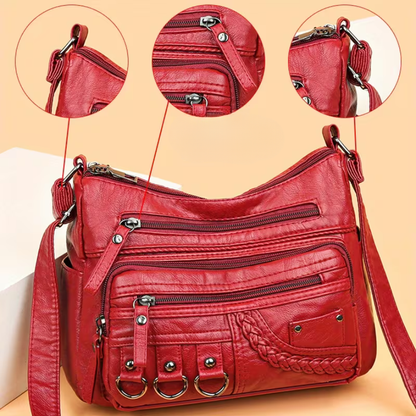 Elara | Everything inside, nothing forgotten — Spacious Leather Shoulder Bag