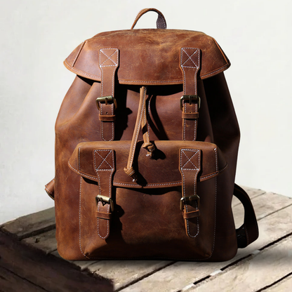Jeffrey | Classic backpack made of Genuine Leather
