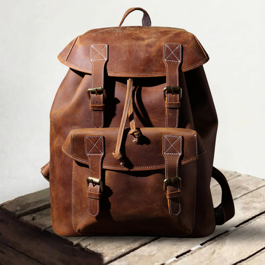 Jeffrey | Classic backpack made of Genuine Leather