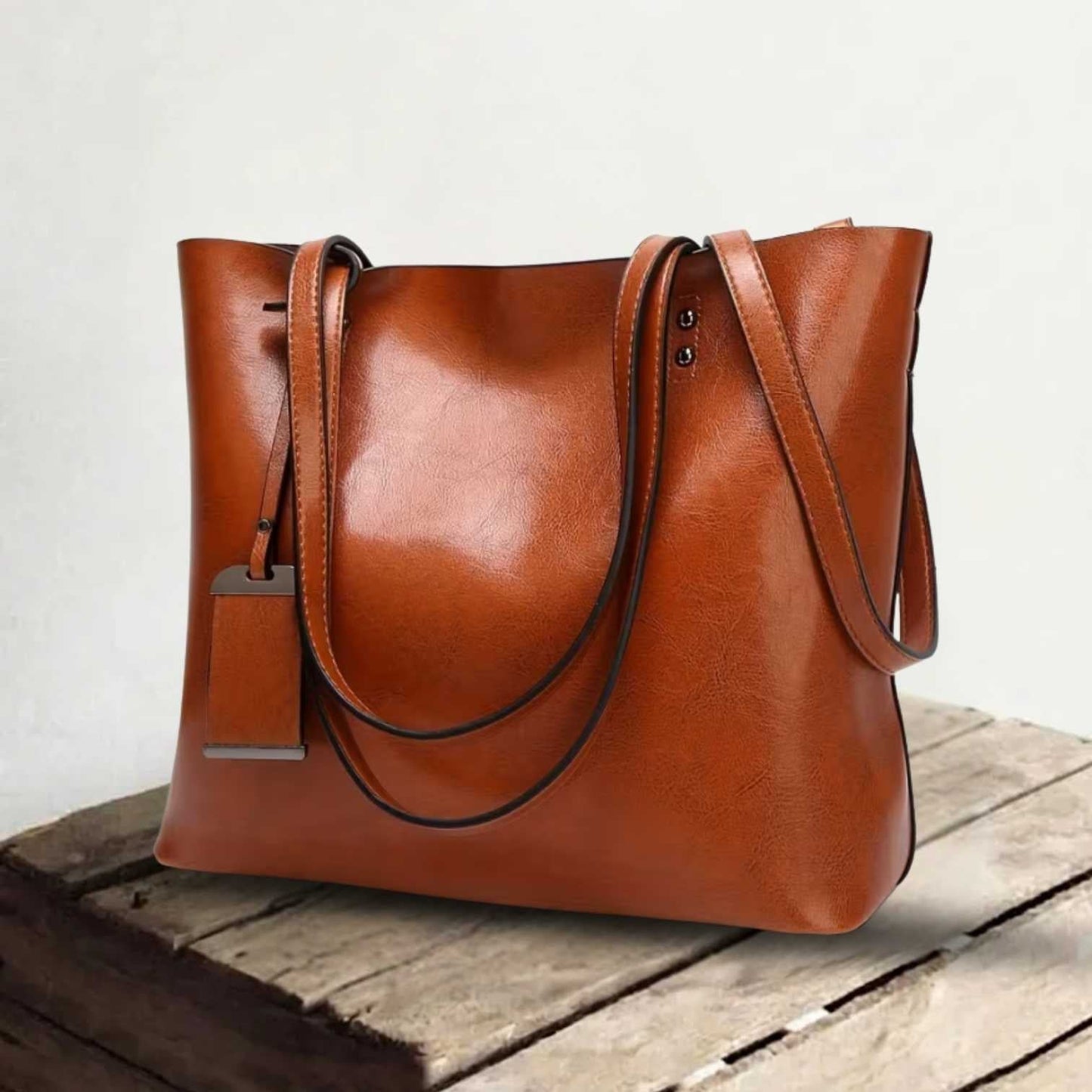 Mira | Laptop with you, hands free — Spacious Leather Tote