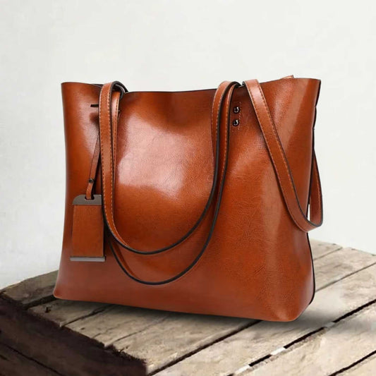 Mira | Laptop with you, hands free — Spacious Leather Tote