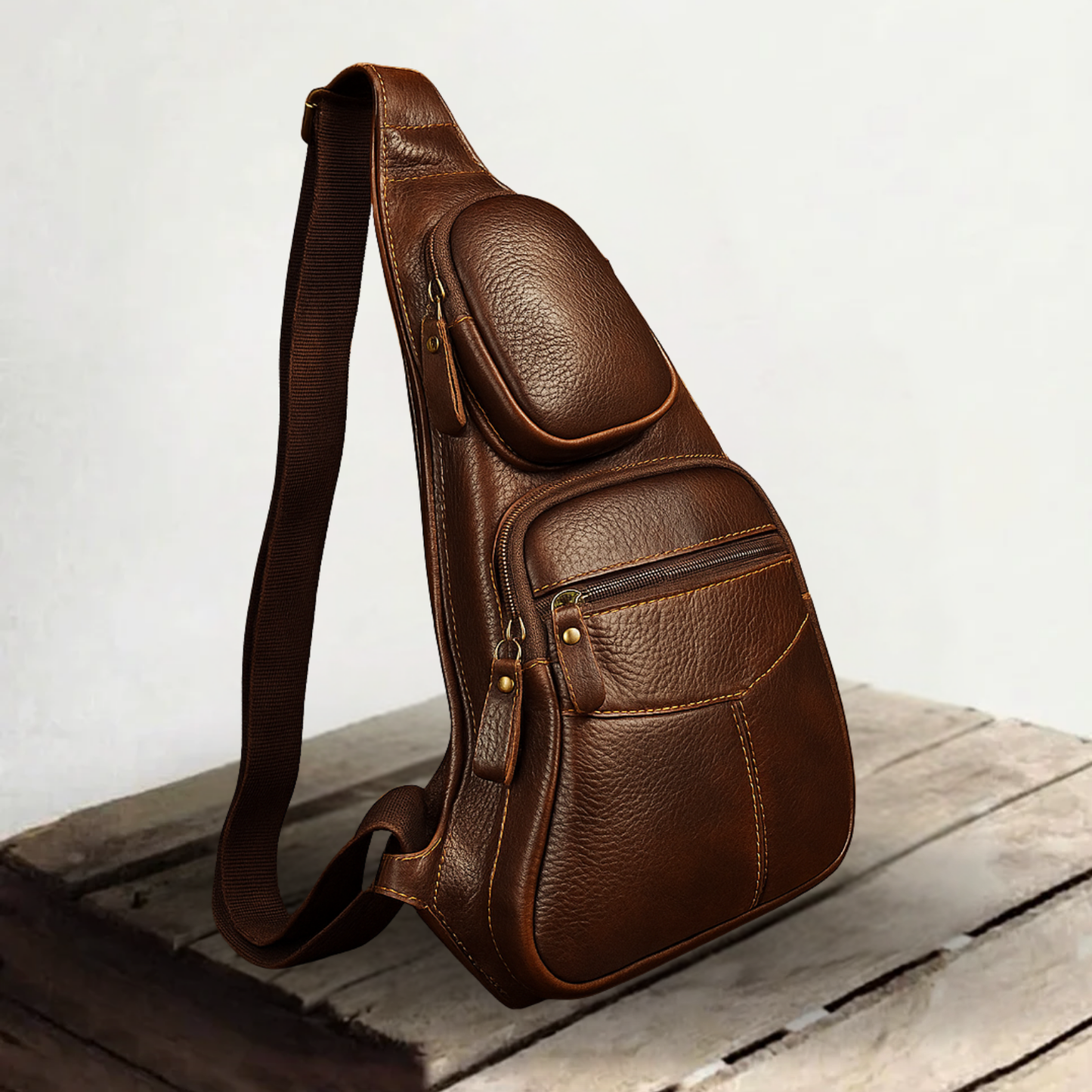 Zachary | Sturdy shoulder bag made of Genuine Leather
