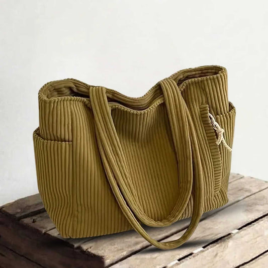 Sienna | Spacious and eye-catching — Leather Tote with Cord Detail