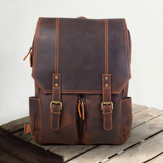 Robert | Sturdy travel backpack made of Genuine Leather