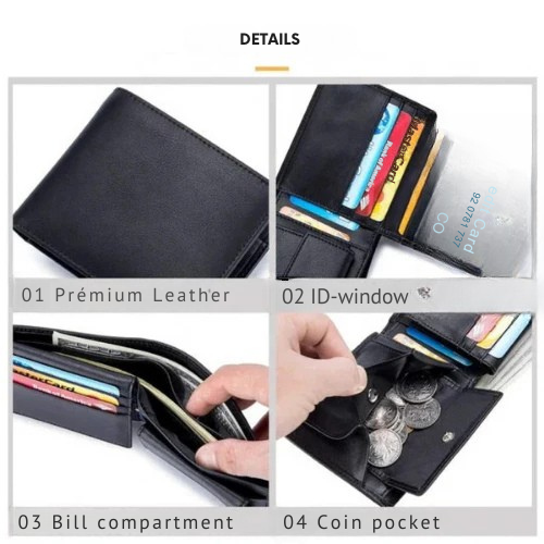 Samuel | Leather wallet with RFID protection