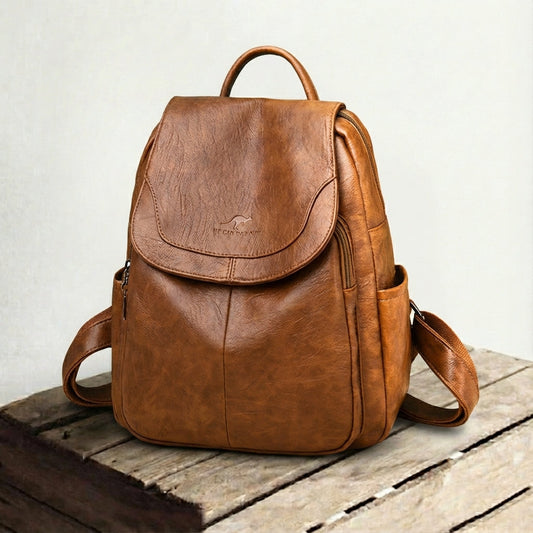 Luna | Both hands free — Leather Backpack for Everyday Use