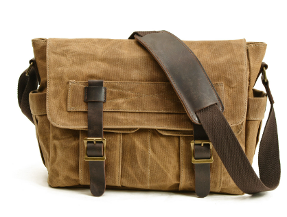 Scott | Shoulder bag made of Genuine Leather and canvas