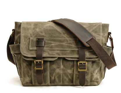 Scott | Shoulder bag made of Genuine Leather and canvas