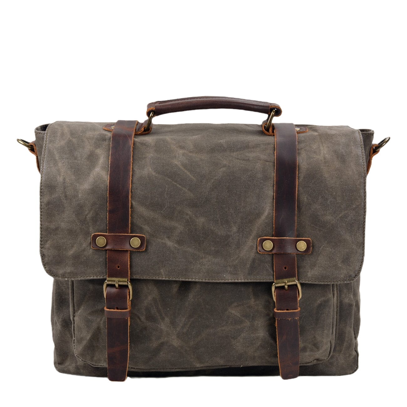 Ryan | Canvas shoulder bag made of Genuine Leather