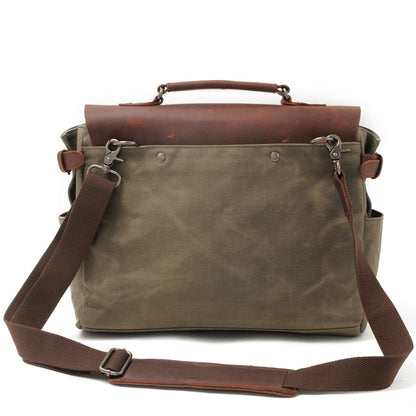 Alexander | Canvas shoulder bag made of Genuine Leather