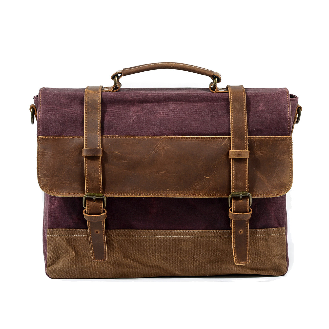 Jack | Waterproof canvas shoulder bag made of Genuine Leather