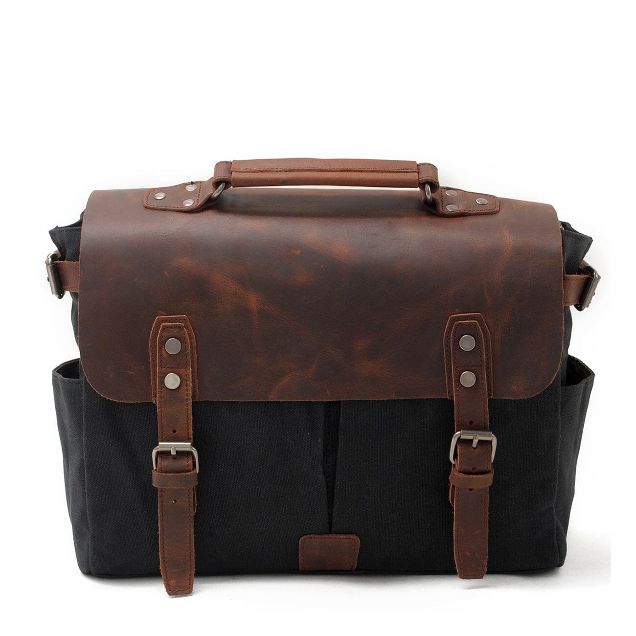 Alexander | Canvas shoulder bag made of Genuine Leather