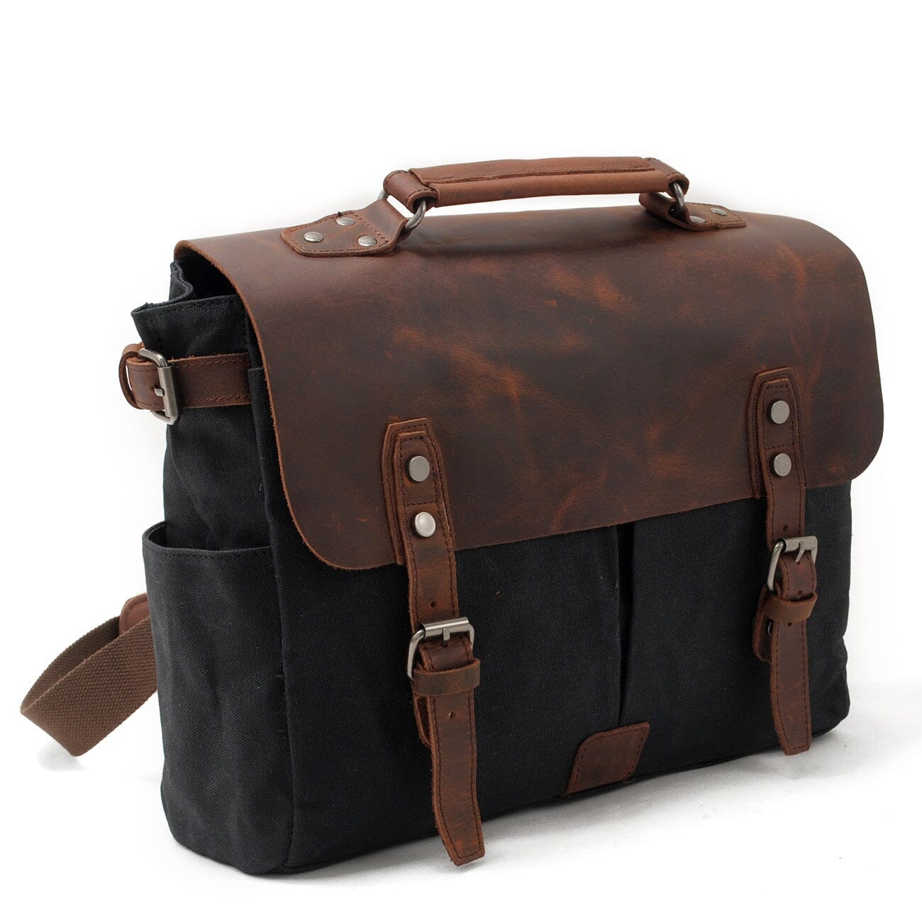 Alexander | Canvas shoulder bag made of Genuine Leather