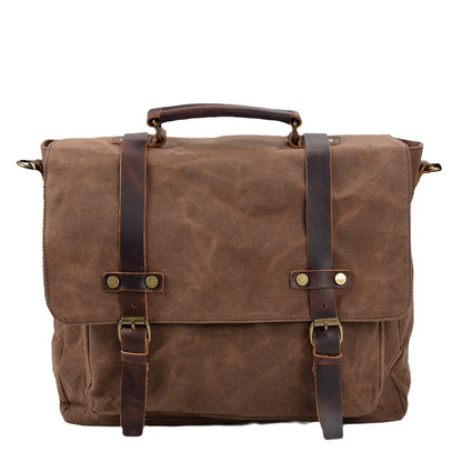 Ryan | Canvas shoulder bag made of Genuine Leather
