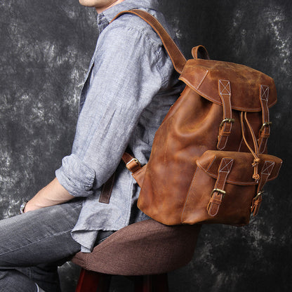 Jeffrey | Classic backpack made of Genuine Leather