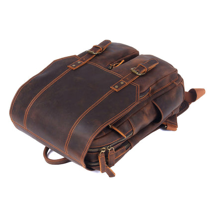 Robert | Sturdy travel backpack made of Genuine Leather