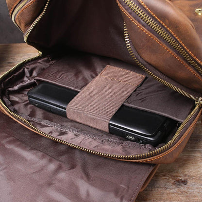 Robert | Sturdy travel backpack made of Genuine Leather