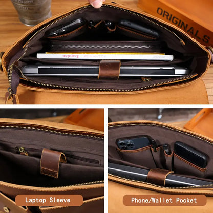 Mark | Genuine Leather Laptop Bag for Work