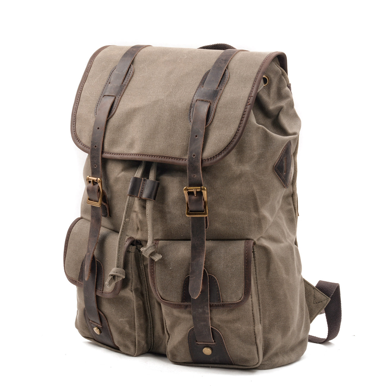 Marcus | Canvas travel backpack made of Genuine Leather