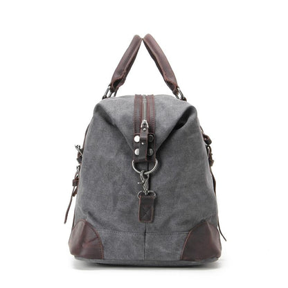 Thomas | Large canvas travel bag made of Genuine Leather