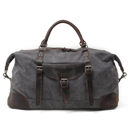 Thomas | Large canvas travel bag made of Genuine Leather