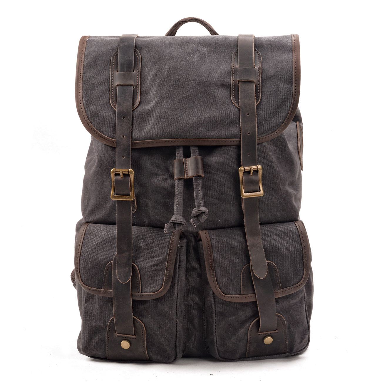 Marcus | Canvas travel backpack made of Genuine Leather