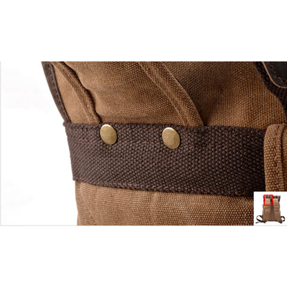 Marcus | Canvas travel backpack made of Genuine Leather