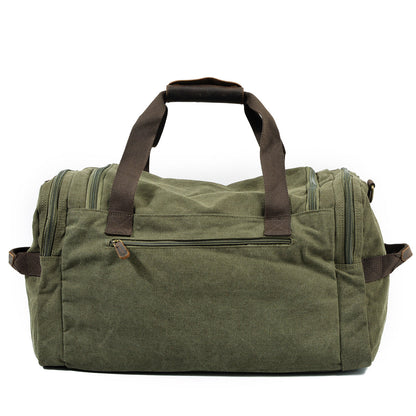 David | Canvas duffle bag for travel made of Genuine Leather