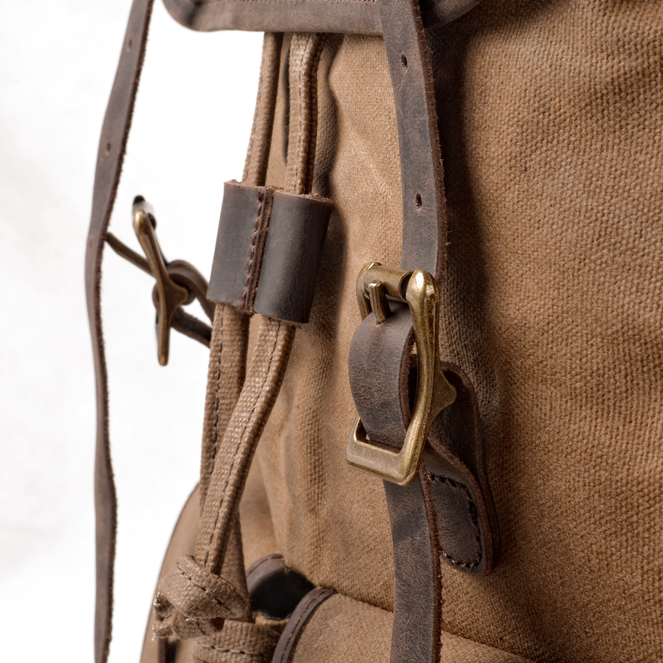 Marcus | Canvas travel backpack made of Genuine Leather