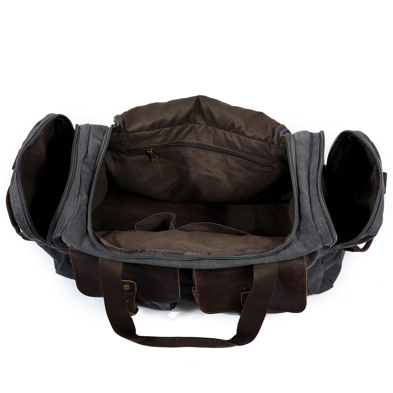 David | Canvas duffle bag for travel made of Genuine Leather