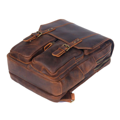 Robert | Sturdy travel backpack made of Genuine Leather